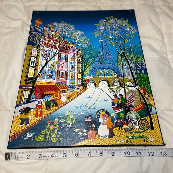 Vintage Vinyl Print of Eiffel Tower - Picture 2 of 5